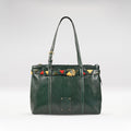 Oaxaca 02 Green Leather Tote Bag
