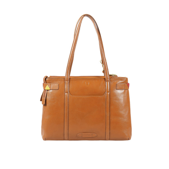 Oaxaca 02 Orange Leather Tote Bag