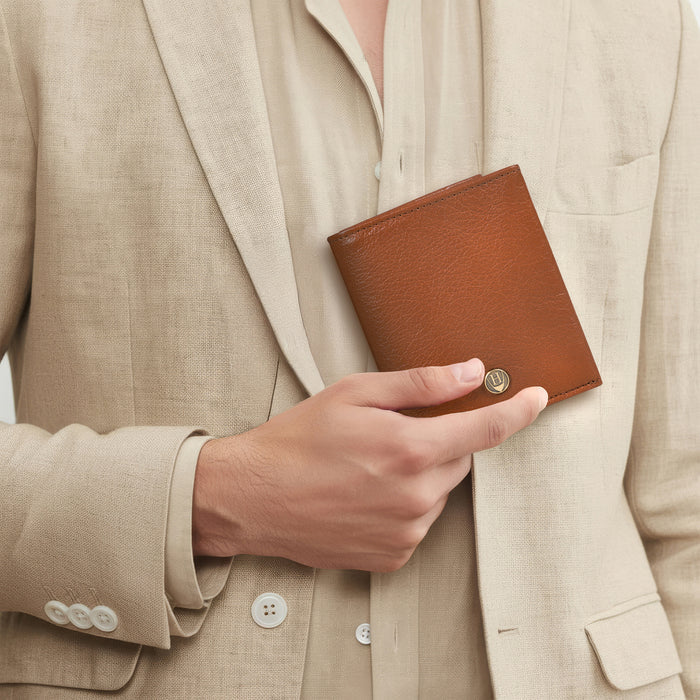 Okavango W1 Tan Leather Bi-Fold Wallet