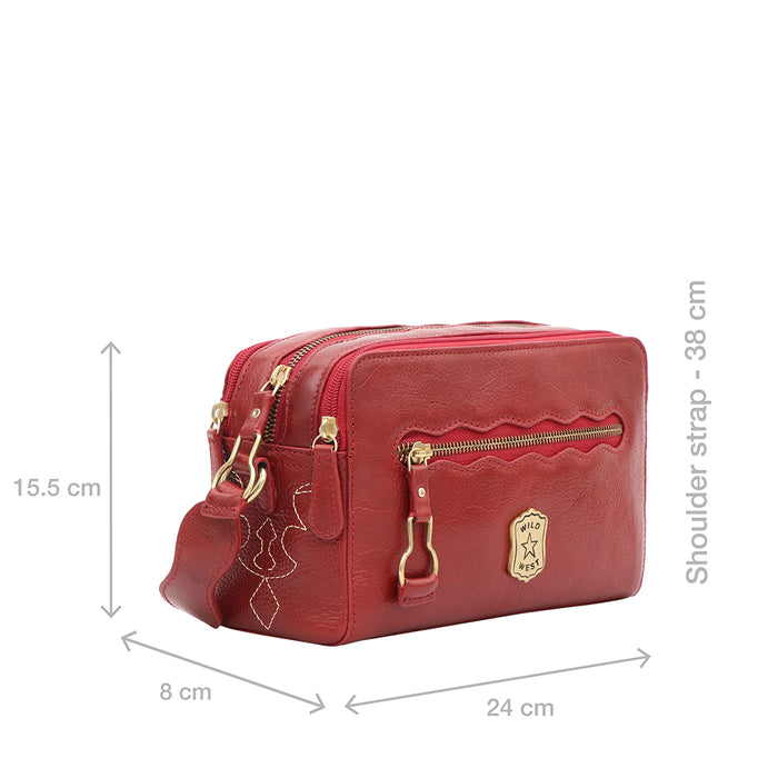 Oklahoma 02 Red Leather Sling Bag