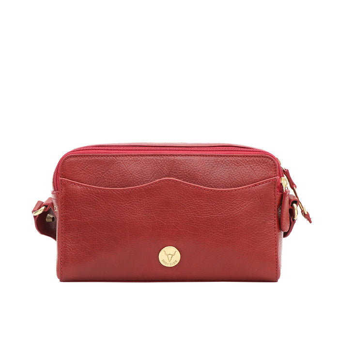 Oklahoma 02 Red Leather Sling Bag