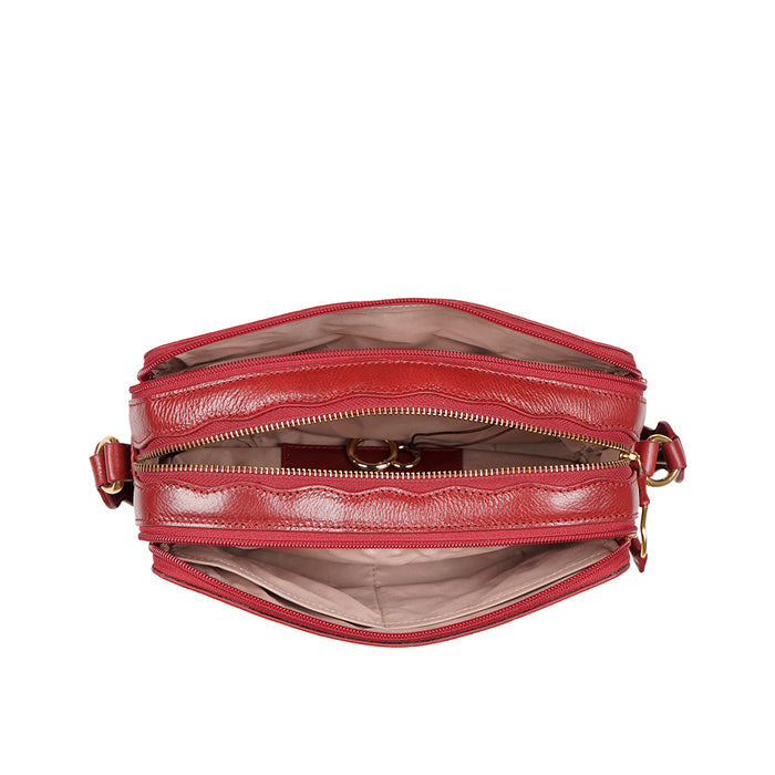 Oklahoma 02 Red Leather Sling Bag