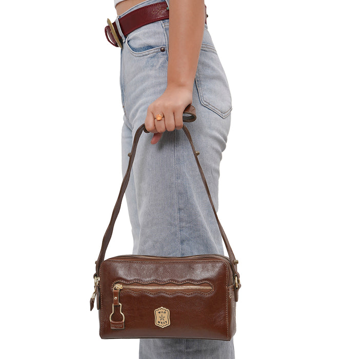 Oklahoma 02 Tan Leather Sling Bag