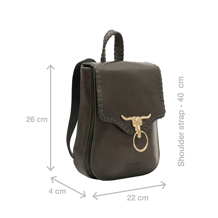 Oklahoma 03 Green Leather Backpack