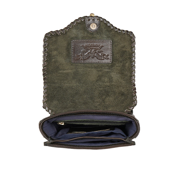 Oklahoma 03 Green Leather Backpack