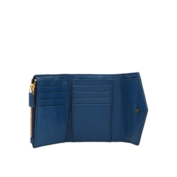 Oklahoma W1 Blue Leather Trifold Wallet
