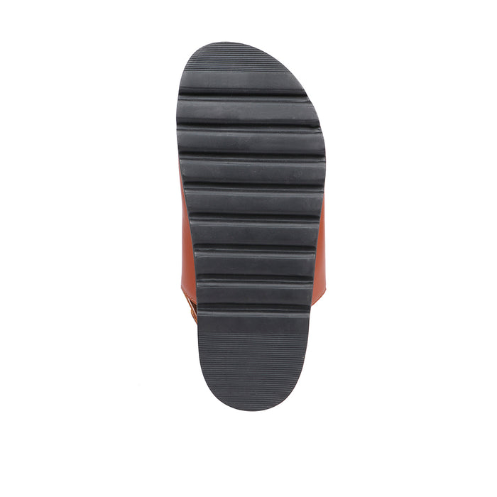 Olympus Women's Tan Leather Strap Sandals
