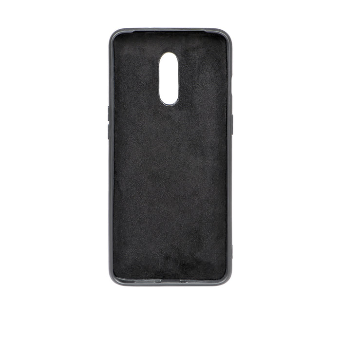 One Plus 7 Black Leather Mobile Case