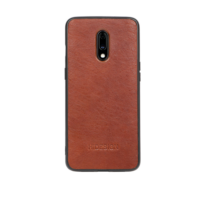 One Plus 7 Black Leather Mobile Case