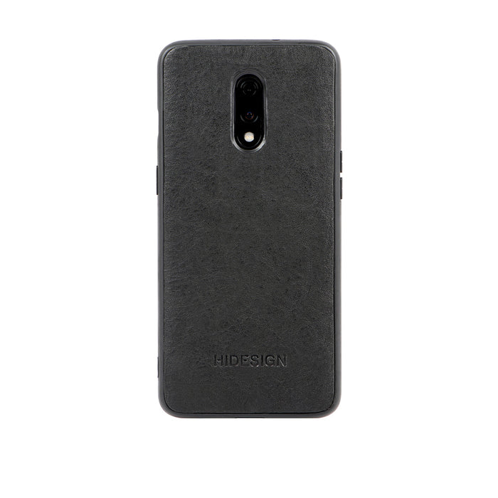 One Plus 7 Black Leather Mobile Case