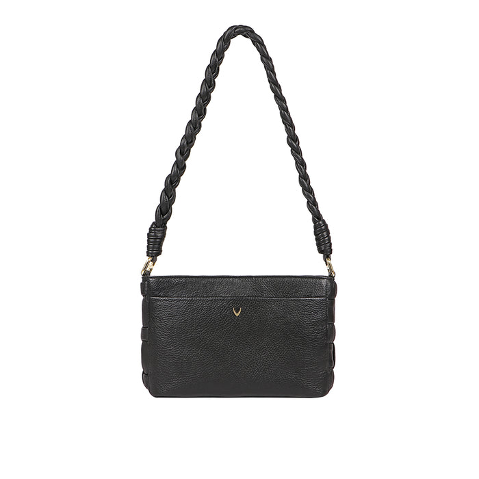 Oona 02 Black Leather Shoulder Bag