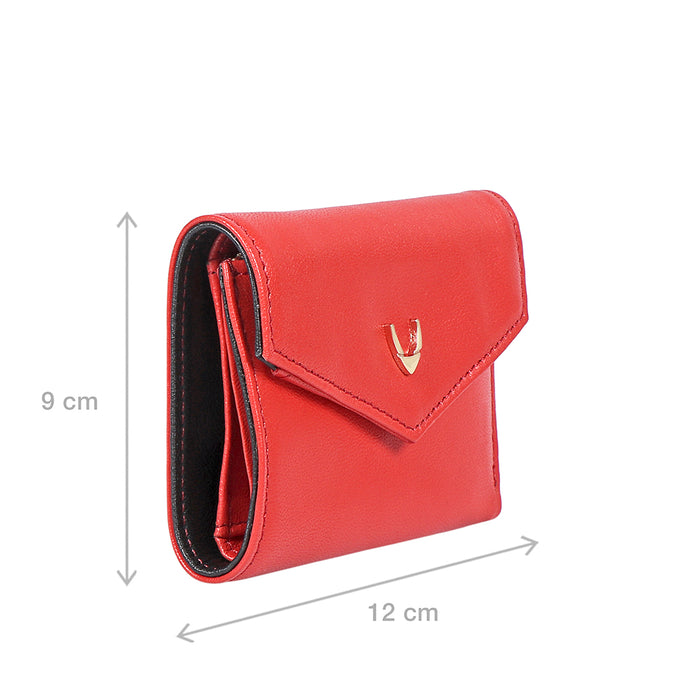 Oona W1 Red Leather Trifold Wallet