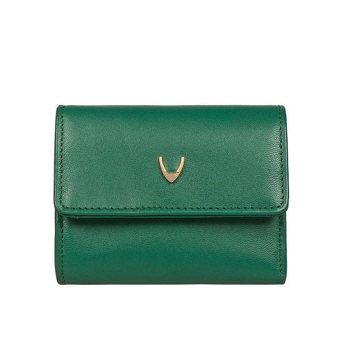 Oona W2 Green Leather Trifold Wallet