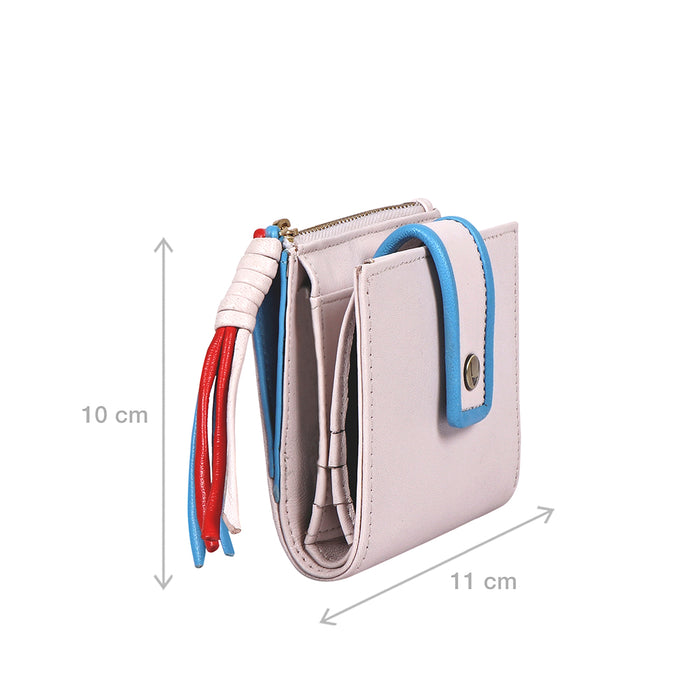 Oona W3 Beige Leather Bi-Fold Wallet
