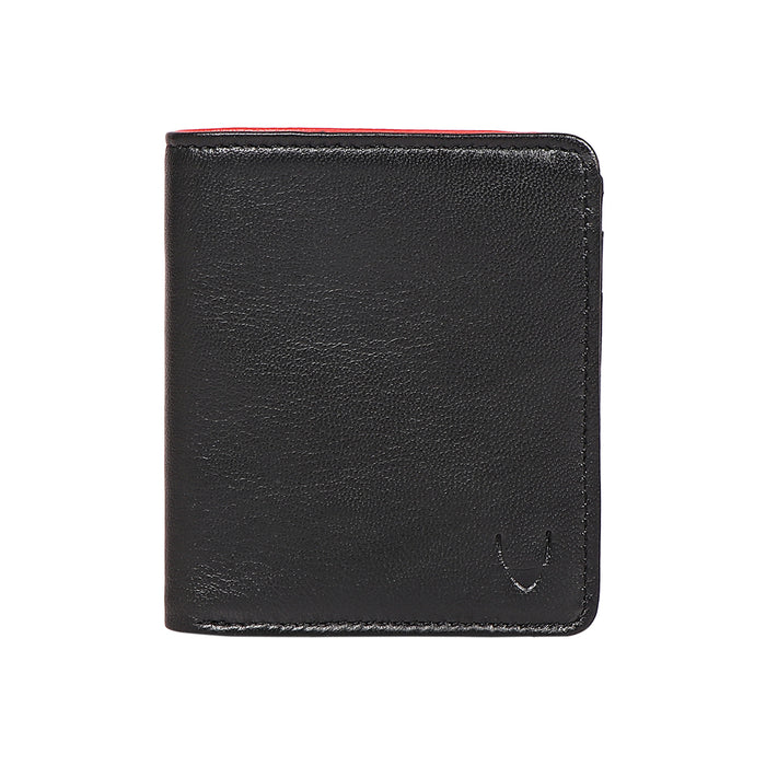 Oona W4 Black Leather Bi-Fold Wallet