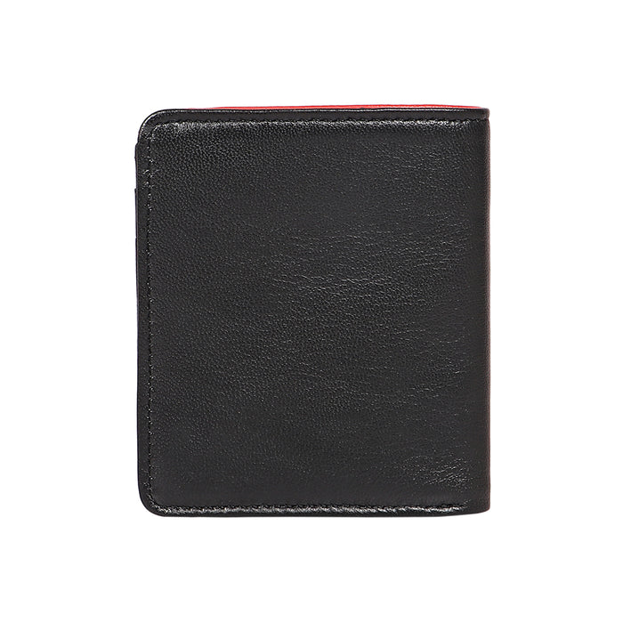Oona W4 Black Leather Bi-Fold Wallet