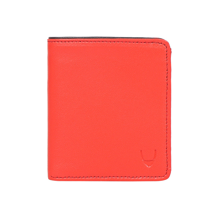 Oona W4 Red Leather Bi-Fold Wallet