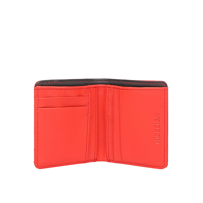 Oona W4 Red Leather Bi-Fold Wallet