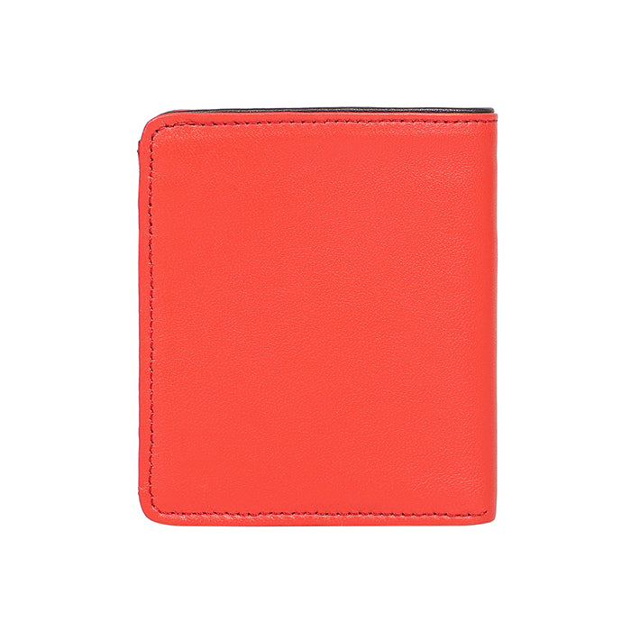 Oona W4 Red Leather Bi-Fold Wallet