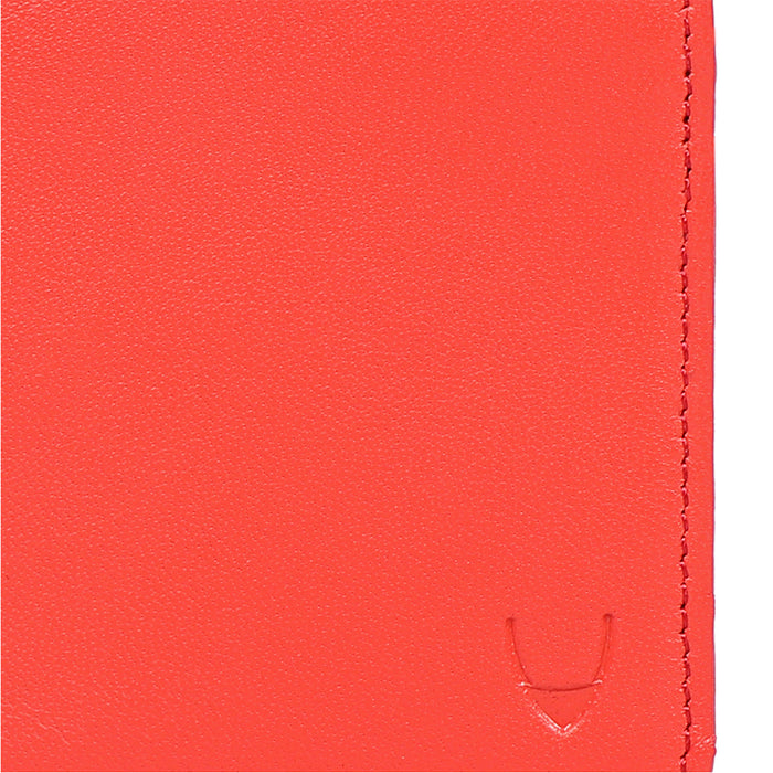 Oona W4 Red Leather Bi-Fold Wallet