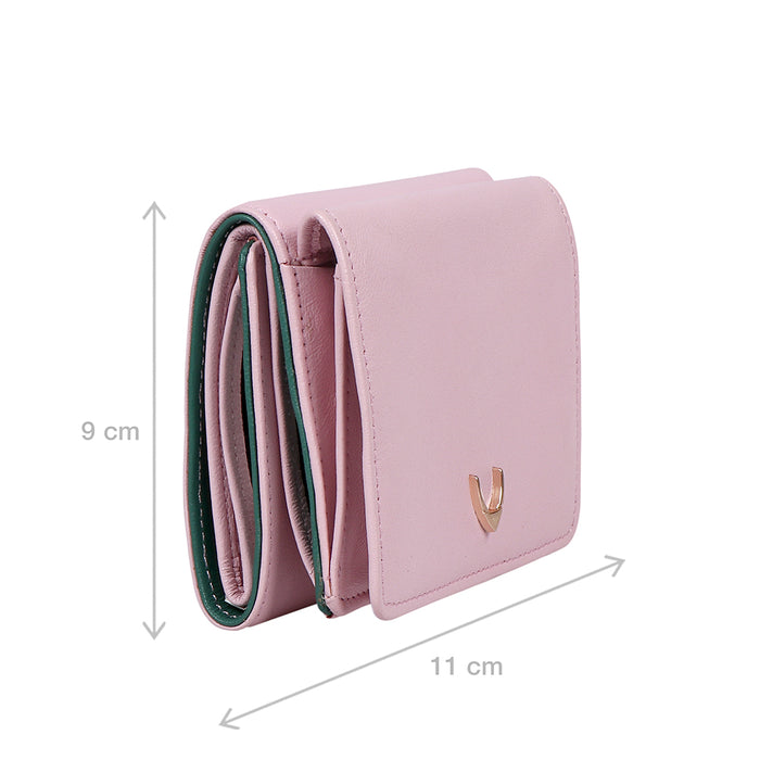 Oona W5 Pink Leather Trifold Wallet