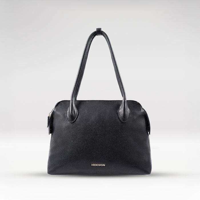 Opera 01 Black Leather Tote Bag