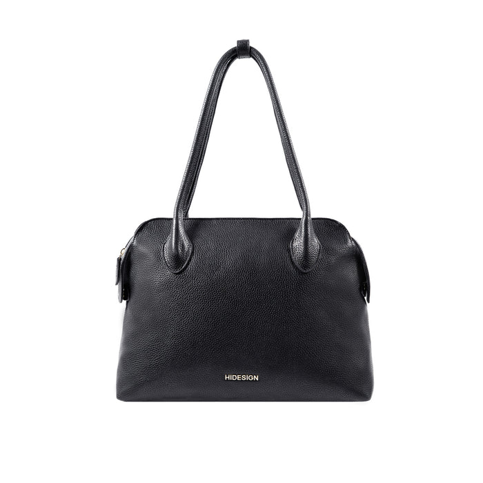 Opera 01 Black Leather Tote Bag