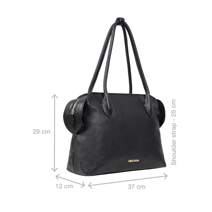 Opera 01 Black Leather Tote Bag