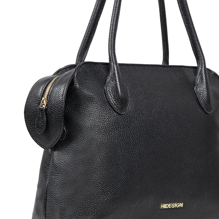 Opera 01 Black Leather Tote Bag