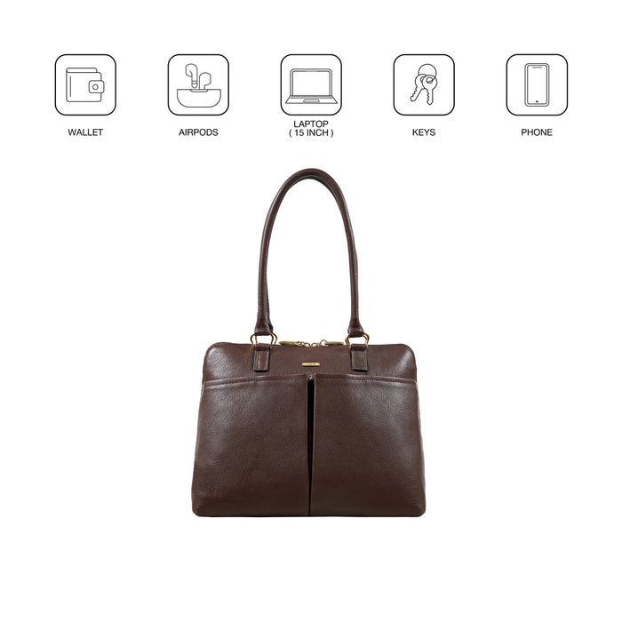 Opera 02 Brown Leather Shoulder Bag