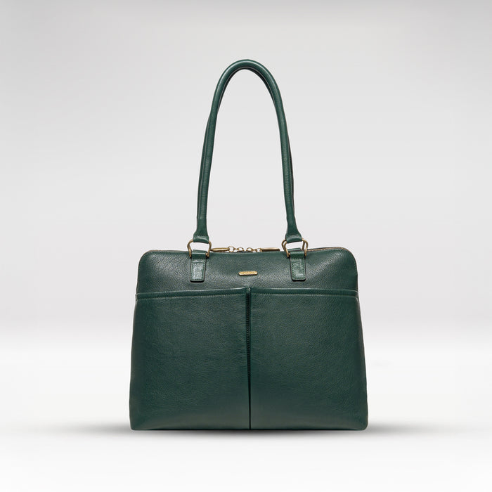 Opera 02 Green Leather Shoulder Bag