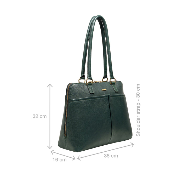 Opera 02 Green Leather Shoulder Bag