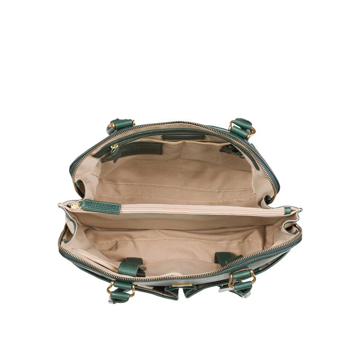 Opera 02 Green Leather Shoulder Bag