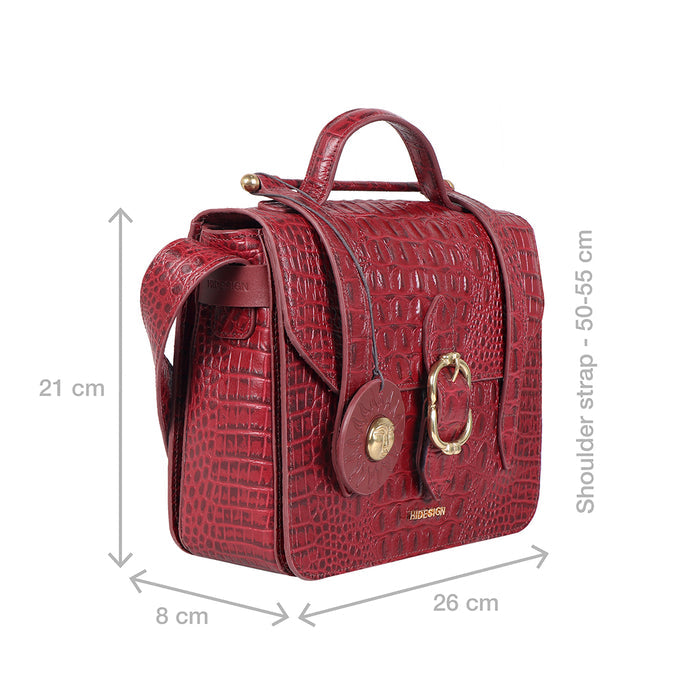 Ophelia 02 Red Leather Satchel
