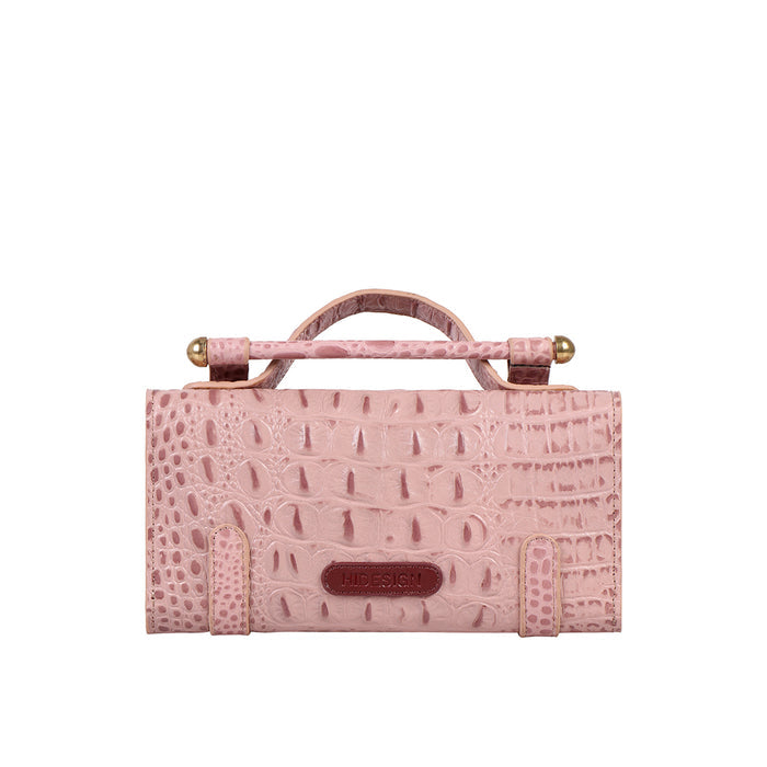 Ophelia W1 Pink Leather Sling Wallet