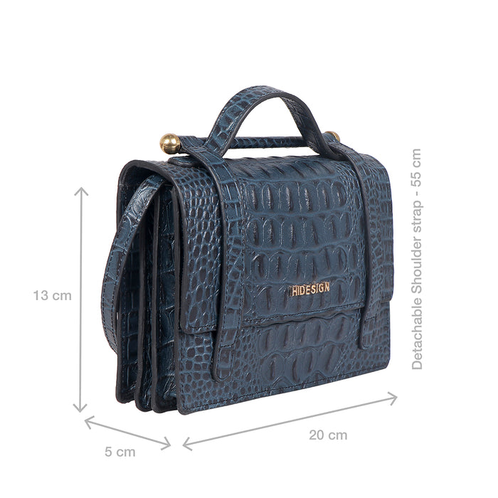 Ophelia W2 Blue Leather Sling Wallet