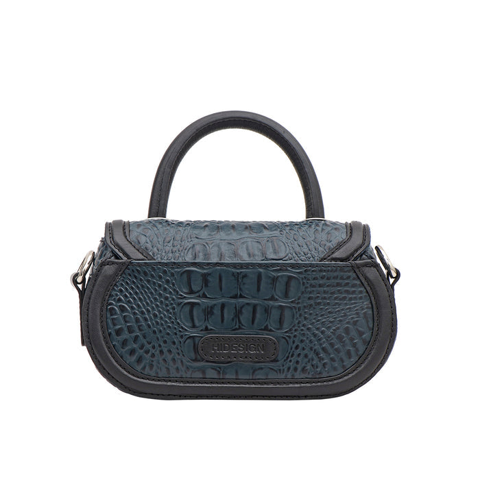 Orly-01 Blue Leather Crossbody
