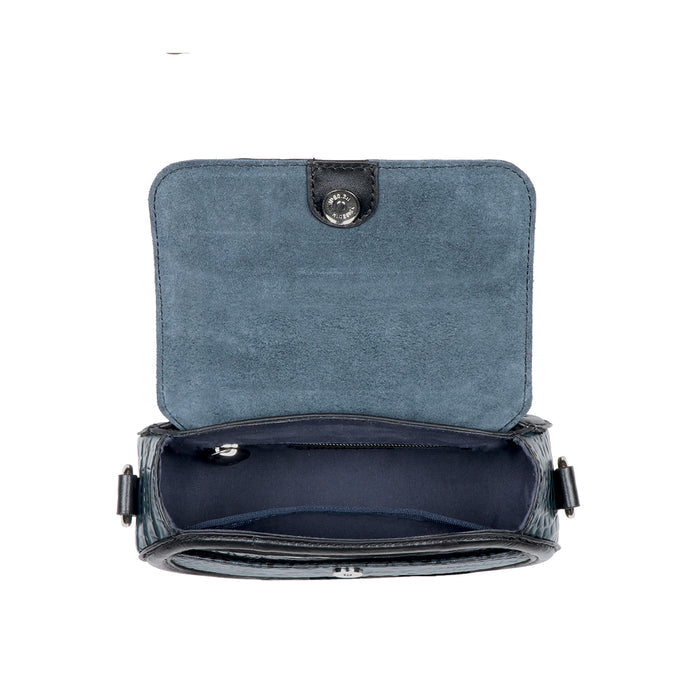 Orly-01 Blue Leather Crossbody
