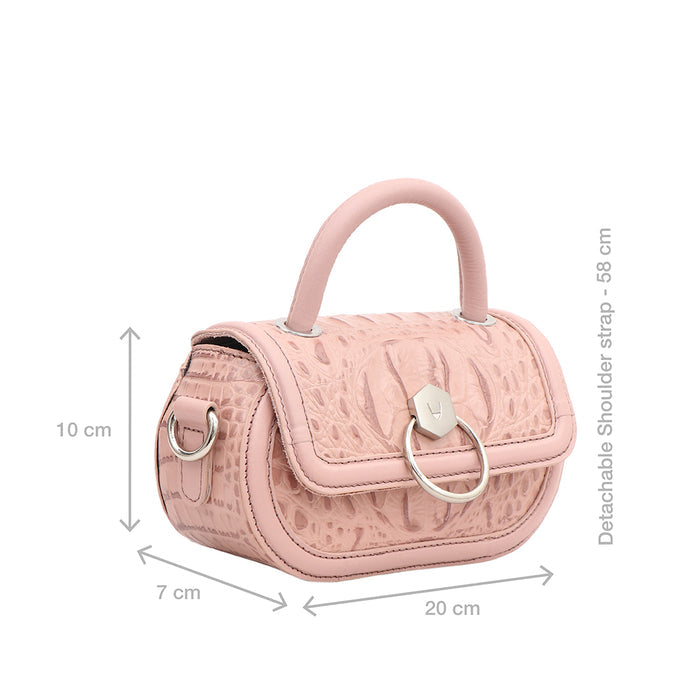 Orly-01 Pink Leather Crossbody