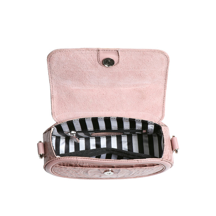 Orly-01 Pink Leather Crossbody