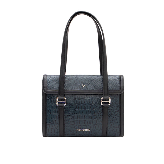 Orly-02 Blue Leather Shoulder Bag