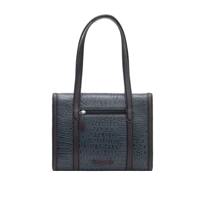 Orly-02 Blue Leather Shoulder Bag