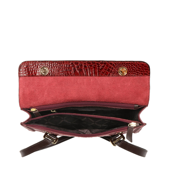 Orly-02 Marsala Leather Shoulder Bag