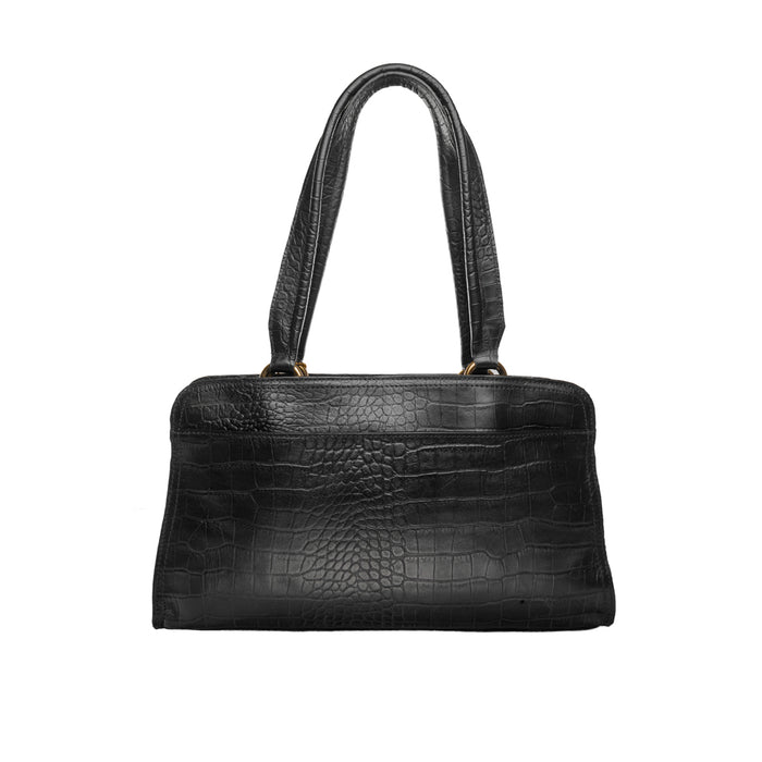 Orsay 03 Black Leather Tote Bag