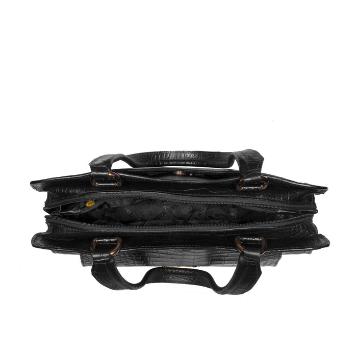 Orsay 03 Black Leather Tote Bag
