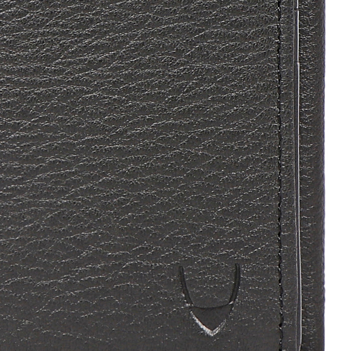 Oshunw3 Black Leather Trifold Wallet