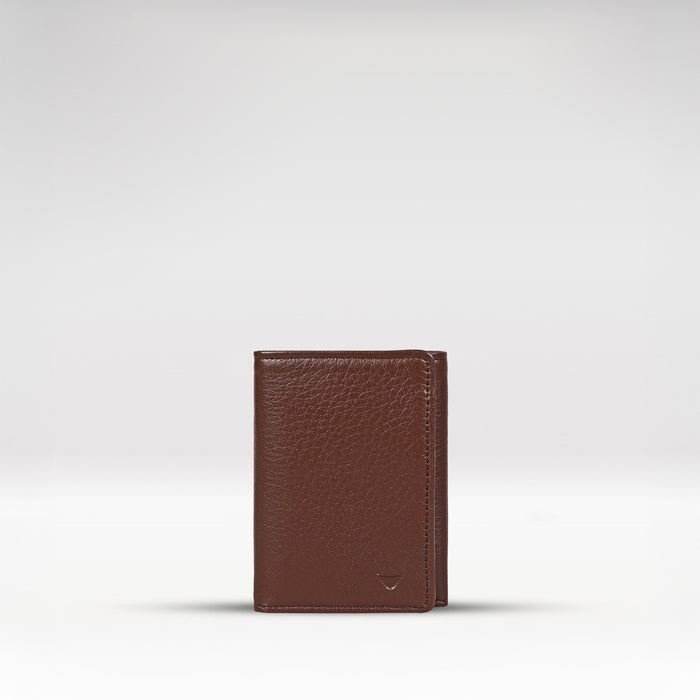 Oshunw3 Brown Leather Trifold Wallet