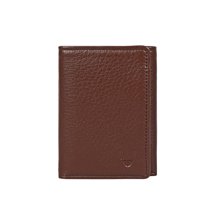 Oshunw3 Brown Leather Trifold Wallet
