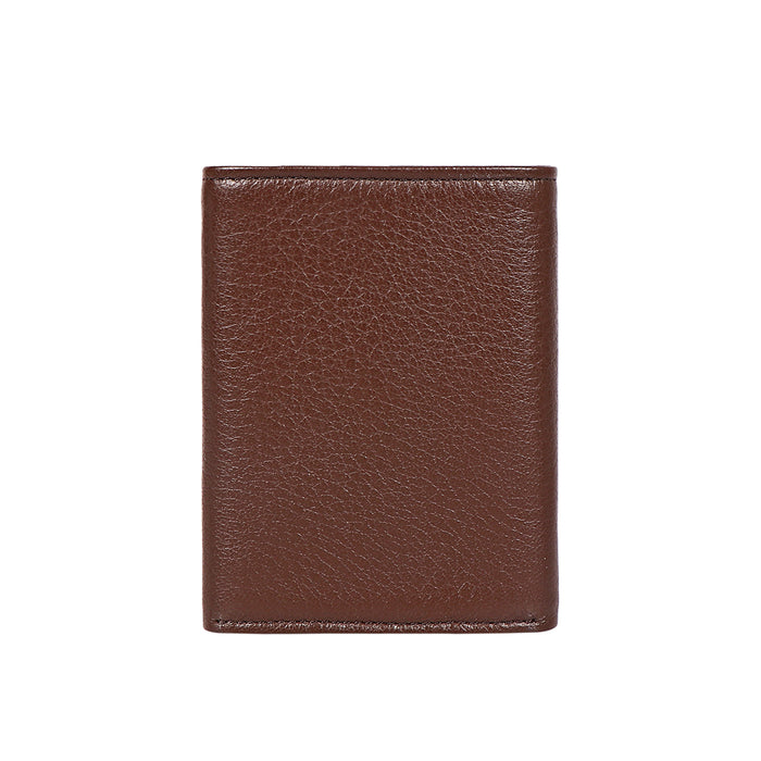 Oshunw3 Brown Leather Trifold Wallet