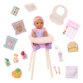 Our Generation Baby Emilia & Mealtime Set